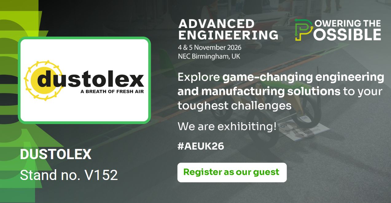 Dustolex exhibiting at Advanced Engineering 2026, stand V152