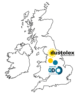 Dustolex and Quickduct locations across the UK